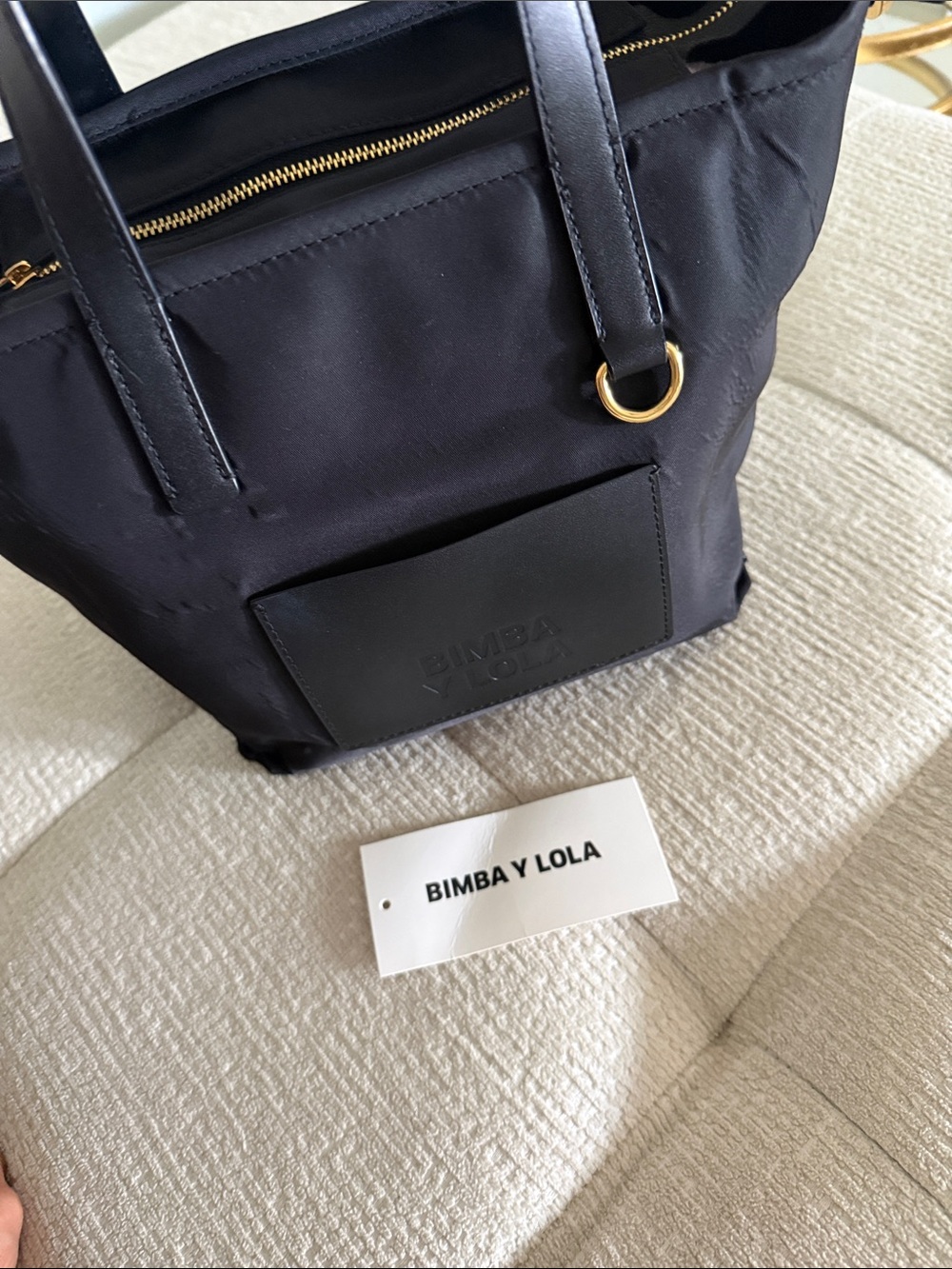 Bimba y Lola chihuahua Collection Black Nylon Small Bag Crossbody Tote - Picture 5 of 16